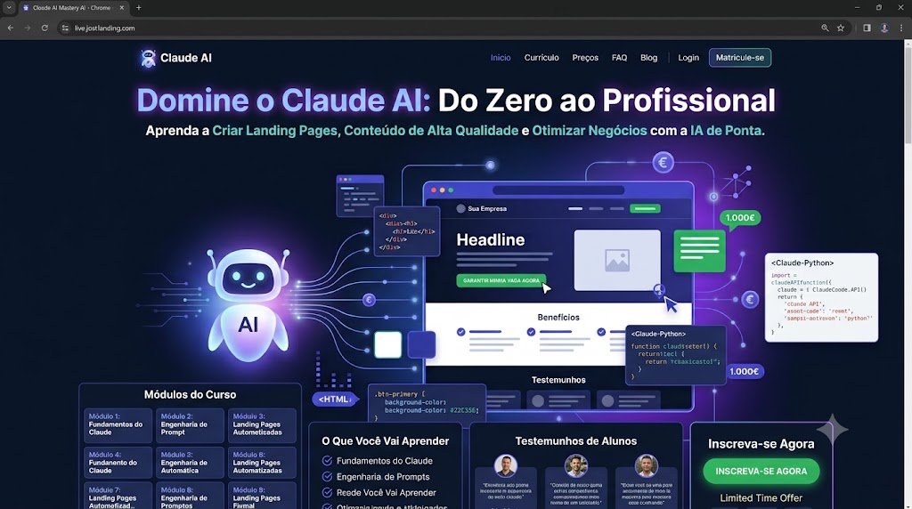 Mockup: plataforma do curso